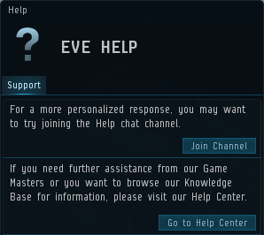 EVE-Hilfe Fenster